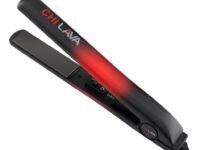 CHI Original Lava Ceramic Flat Iron, Hair Straightener For An Even & Smooth Finish, Lower Temperature, 11 Foot Cord For Convenience, 1" Iron