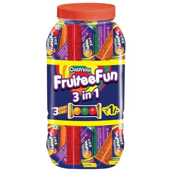 Candyman Fruitee Fun, Exciting Fruit Flavors May Vary - 300/350 Candies For In-Home Serves 750 Gram/875 Gram/840 Gram (Weight May Vary)