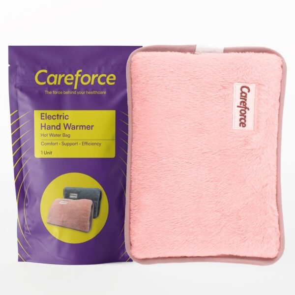 Careforce Electric Hot Water Bag for Pain Relief Heating Pad for Periods Cramps, Muscle Aches Hand Warmer for Shoulder, Back, Neck and Full Body Relief Heat Pack - Pink