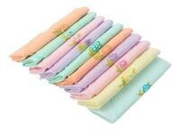 Caruso Italy Women'S Embroidered 100% Pure Cotton Handkerchief Multicolor | Hanky For Women | Pack Of 10