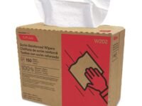 Cascades Tuff-Job Scrim Reinforced Wipers, 9 3/4 x 16 3/4, White, 150/Box, 6 Box/Carton