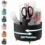 Cayxenful Pencil Holder For Desk,5 Slots 360°Degree Rotating Desk Organizers And Accessories,Desktop Storage Stationery Supplies Organizer, Cute Pencil Cup Pot For Office, School, Home (H-Black)