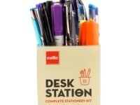 Cello Desk Station, Assorted Office Stationery Items 23 Stationery Items & 1 Pen Stand, Multicolor (Plastic) Corporate Gifts For Employees
