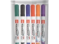 Cello Whitemate Whiteboard BoldMarkers | Set of 6 | Assorted Ink Colours | Whiteboard Marker with Easily Erasable Ink | Refillable Whiteboard Markers Markers
