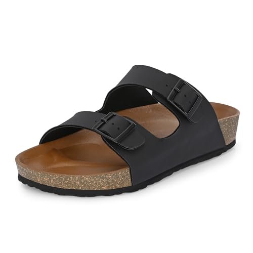 Centrino Sandals for Men | Berkin-Style Slip-On Casual Sandal with Open Toe Design | Comfortable PU Footbed, Arch Support & Lightweight On-Grip Sole for Outdoor Wear (7313)