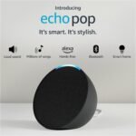 Certified Refurbished Amazon Echo Pop| Smart speaker with Alexa and Bluetooth| Loud sound, balanced bass, crisp vocals| Black