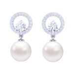 Clara 92.5 Sterling Silver Swiss Zirconia Pearl Earrings |Gift for Women and Girls