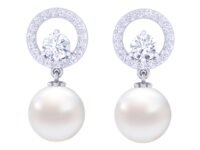 Clara 92.5 Sterling Silver Swiss Zirconia Pearl Earrings |Gift for Women and Girls