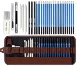 Corslet 28 Pc Drawing Pencils Sketch Pencil Set Art Supplies Set for Kids Adults Beginners Professional Sketching Kit Art Graphite Charcoal Pencil Blending Stump Drawing Kit Shading Pencils Set