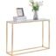 Cplxroc 42" Console Tables For Entryway,Faux Marble Sofa Tables,Entryway Table For Living Room,Gold Entrance Table,Mdf Entry Table,Foyer Tables W/Metal Frame,Behind Couch Table For Hallway-Gold Frame