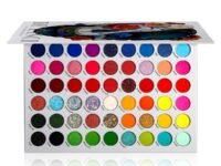DELANCI Thr3E Strokes La Catrina Colorful Eyeshadow Palette Professional 54 Color Board Bright Neon Glitter Makeup Pallet Highly Pigmented Powder Eye Shadow,Multicolor,Semi-Matte Finish