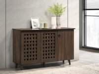 DeckUp Ceylon 3-Door Engineered Wood Shoe Rack (Walnut, Matte Finish)