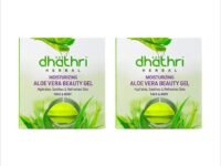 Dhathri Aloe Vera Beauty Gel with Rose and Peppermint | Aloe vera gel for Face | Hydrates skin | Revitalizes and Nourishes Skin | 100gm (Pack of 2)