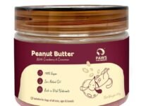 Dog Peanut Butter 100% Natural & Healthy Treat & Food Topper with Hemp Seeds No Xylitol, No Preservatives Safe for Dogs & Puppies Made in India -275g (Pack of 1, Cranberries)