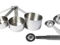 Dynore Mirror Finish Set of 4 Heavy Measuring Cup and 4 Measuring Spoon