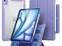 ESR for iPad Air 11 Inch Case M3/M2 (2025/2024), iPad Air 5th/4th Gen Case (2022/2020) 10.9 Inch with Pencil Holder, Removable Magnetic Cover, Vertical Stand, Rebound 360 Series, Lavender