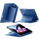 ESR for iPad Air 11 Inch M3/M2 Case (2025/2024), iPad Air 5th/4th Gen (2022/2020), Vertical Stand Cover, Multi Stand Angles, Ultra-Stable Case with Pencil Holder, Flip Series, Blue