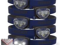 EVEREADY LED Headlamps Pro200 [5-Pack], IPX4 Water Resistant, Bright and Durable Head Lights for Camping, Hiking, Emergency Power Outage (Batteries Included)