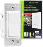 Enbrighten Z-Wave In-Wall Smart Light Switch with QuickFit and SimpleWire, Works with Google Assistant, Alexa, & SmartThings, Z-Wave Hub Required, Smart Home, 700 Series, 58433