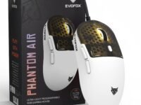EvoFox Phantom Air Ultra Lightweight Gaming Mouse | Upto 1000Hz Polling Rate, 7000 FPS, 12800 DPI | Honeycomb RGB Lighting | Fully Programmable with Windows Software & On-Board Memory | White