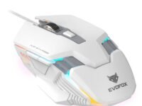 EvoFox Starter Series Spectre USB Wired Gaming Mouse | Upto 3600 DPI Gaming Sensor | 6 Buttons | Upto 7 Million Clicks | 7 Colours Rainbow Lighting with Breathing Effect | 1.5m Braided Cable (White)