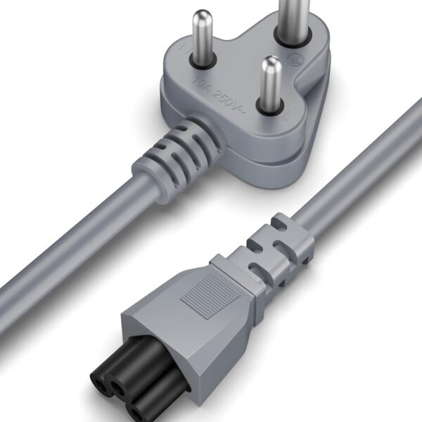 FEDUS 1.8 Meter Long TPR (Thermoplastic Rubber) Laptop Power Cord, 2500 Watt 3 Pin IEC C5 Charger Adapter Cable Wire AC Lead for Asus/Dell/HP/Lenovo/ASUS/Acer/Samsung/Compaq & All Gaming laptops