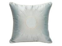 Flannel furnishing Satin Cushion Cover with Golden Embroidery | Luxury Decorative Throw Pillow Cover for Sofa & Bedroom | 16x16 Inch | Festive & Designer Home Décor Cushion Cover (3, Grey)