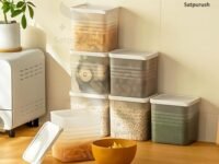 Fridge Storage Containers for Vegetables – 1200 ml (Pack of 6) | Refrigerator Organiser Boxes | Freezer Safe, BPA Free Plastic Fridge Containers | Kitchen Storage Box for Vegetables & Fruits