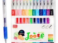 FunBlast Gel Pens for Writing 0.5 mm - Aesthetic Pens, Pack of 12 Pcs Kawaii Gel Pen for Writing, Calligraphy, Journal, Fine Point Smooth Writing Pen for School Office Supplies