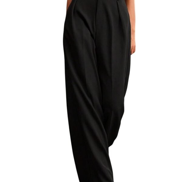 GRECIILOOKS Women High Rise High Waist Trousers Flared Korean Style Formal Pants|Elegant Workwear for Office, College & Events