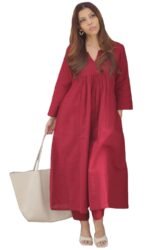 GoSriKi Women's Rayon Viscose Ethnic Co-Ord Set | Kurta Pant Set | Kurta Palazzo Set | Stylish Cotton Suit Set for Women