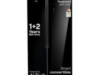 Godrej 600L 3Star | 1+2 Year Additional Warranty | Smart Convertible Zones | Toughened Glass Door | Frost Free Inverter Side By Side Refrigerator (2025 Model, RS EONVELVET 600C RIT BK GL, Black Glass)