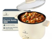 Goodscity Multipurpose Electric Kettle with Ceramic Coating 1.2L|Boil, Steam, Fry, Saute|Multi Cooker kettle for Water,Milk,Egg, Tea,Soup,Coffee, Babyfood| Hostel,Travelling|600W|1Year Waranty|GC-0191