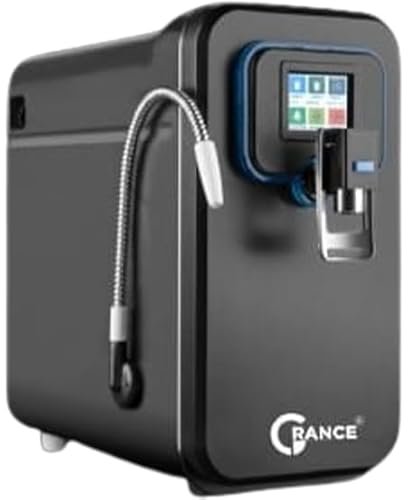 Grance Ionizew Water Purifier with RO+UV+UF and 7 Titanium Plates | 50 LPH Capacity | 12-Stage Filtration | Black | Commercial-Grade Ionizer Purifier