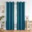 HOMEMONDE Blackout Curtain 7 Feet Set of 2 - Thermal Insulated & Room Privacy Door Curtains, Solid Blue 90% Light Blocking Curtains 84 Inch Long - (213L x 118W CM)