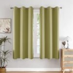 HOMEMONDE Blackout Curtains 5 Feet Single Pcs - Thermal Insulated, Noise Reduced Window Curtain, 71% Room Darkening - Avacado Green (60 Inches, 152.4L x 118W CM)