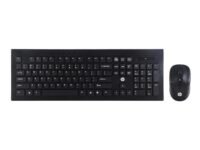 HP USB Wireless Spill Resistance Keyboard and Mouse Combo with 10m Working Range 2.4G Wireless Technology / 3 Years Warranty (4SC12PA), Black