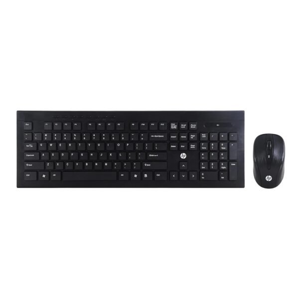 HP USB Wireless Spill Resistance Keyboard and Mouse Combo with 10m Working Range 2.4G Wireless Technology / 3 Years Warranty (4SC12PA), Black