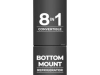 Haier 237L 3 Star Frost Free Bottom Mount Double Door Refrigerator|8 In 1 Convertible Modes|Jhukna Mat-Bottom Freezer|Twin Inverter|200% Faster Ice Making in 49 Minutes (HEB-243GB-P, GE Black)