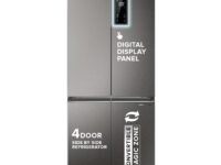 Haier 520L 3 Star Lumiere French Door 4-Door Side by Side Frost Free Refrigerator | Convertible Magic Zone | Inverter | Digital Display Panel | Deo Fresh Technology (HRB-600IS, Inox Steel)