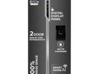 Haier SmartChoice 596L 3Star 2-Door Water Dispenser Side by Side Frost Free Refrigerator|Convertible|Smart Sense AI | Expert Inverter|Digital Display Panel (2025 Model, HRS-682WGKU1, Graphite Black)