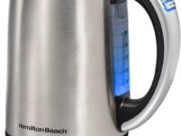 Hamilton Beach 1.7 Liter Temperature Control Electric Kettle, Water Boiler & Heater, Fast Boiling 1500 Watts, BPA Free, Cordless, Auto-Shutoff and Boil-Dry Protection, Stainless Steel (41020R)