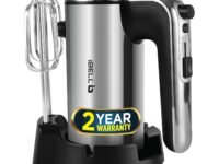 IBELL WHISK400 Electric Hand Mixer, 400W, Blender, Detachable Beaters & Dough Hooks, With Turbo Button 5 Speed Settings(Silver).