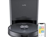 ILIFE T20s Pro Robot Vacuum Cleaner with Advanced LiDAR Navigation, Self-Emptying for Up to 10 Weeks, 6500Pa Suction, Simultaneous Vac and Mop, Multi Floor Maps, Customized Cleaning, App, Alexa & GH