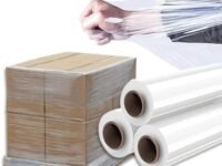 JS 6 inch (15 cm) x 200 Meter long Size Transparent Stretchable wrap Roll for Packing and multipurpose use. (6 inch Film).