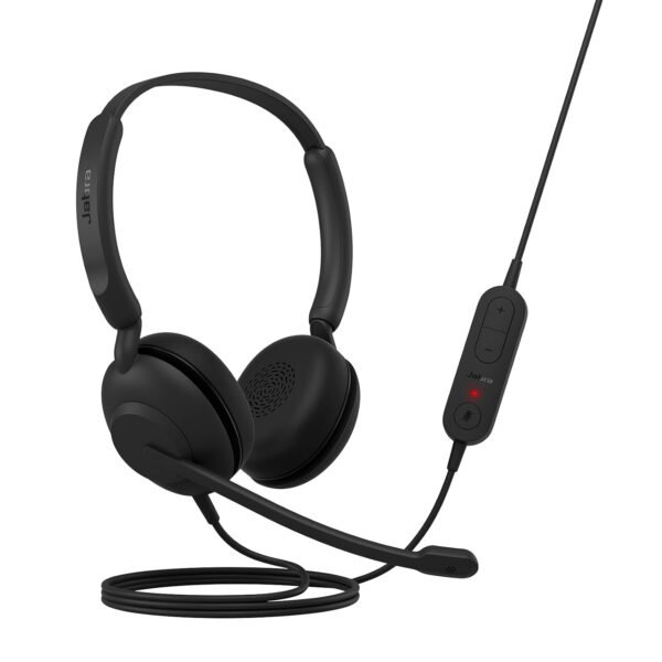Jabra Evolve 10, On Ear Noise Cancellation Mic with Fully Adjustable Boom Arm and USB-A Connectivity Stereo Headset, Black