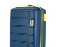 Kamiliant American Tourister Cabin Harrier Zing 56 Cms Small (Pp) Hard Sided 8 Wheels Spinner Luggage/Suitcase/Trolley Bag (Navy) (Double Wheel), Blue