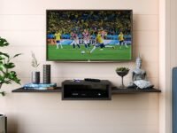 Klaxon Modern Tv Unit For Living Room | Tv Stand, Engineered Wood Tv Cabinet With Open Shelf Storage - Aztec Wenge - 11.81X19.69X7.87 Inch