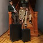 LEVEL8 Luminous Luggage, Black, 2-Peice Set(20/28), 2-piece Set