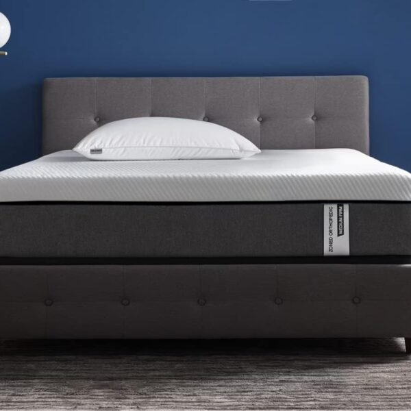 LOOM & NEEDLES Orthopedic Mattress | 5 Zone Cooling Gel Medium Firm Memory Foam Orthopaedic Mattresses | 6 Inches Single Size Gadda with Temperature Control Technology | 78x36 Inch